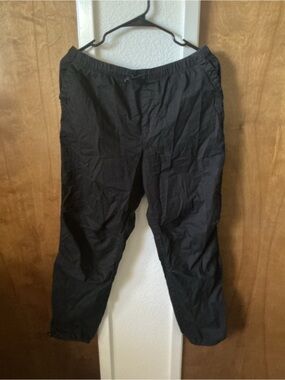 Baggy love life Light Weight comfy Black Cargo Pants Size S Elastic Waist